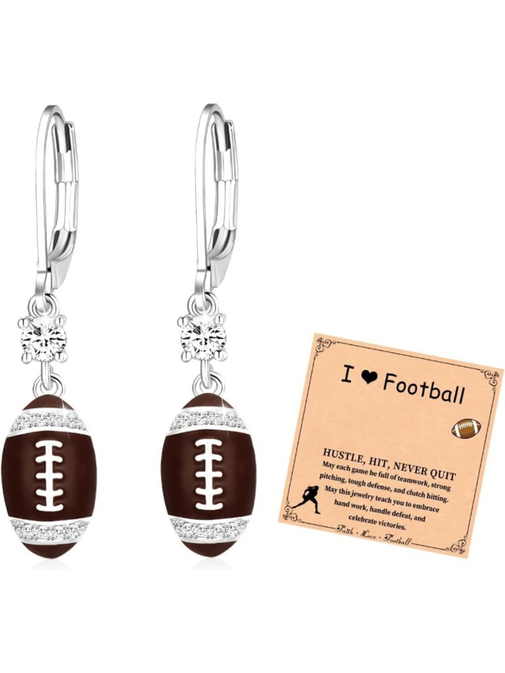 Sporty Drop Earrings for Women - Volleyball & Soccer Game Day Jewelry Accessory